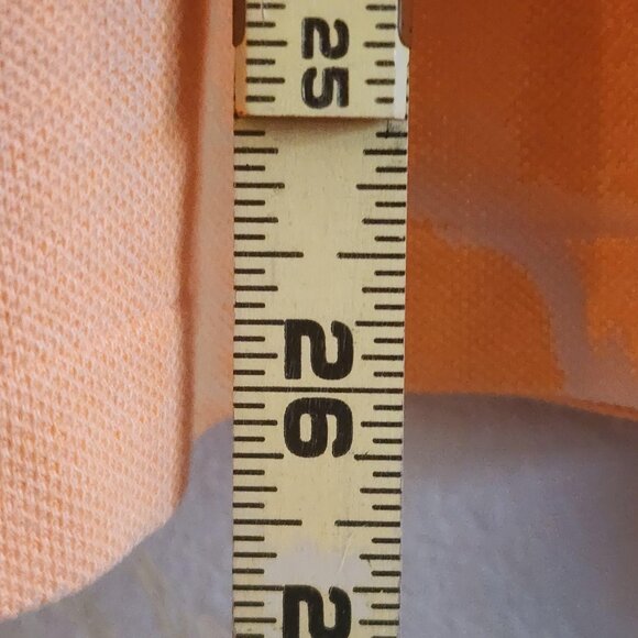 Loro Piana Polo Shirt Mens Large Orange 100% Cotton Made in Italy Pocket Luxury - Picture 9 of 10